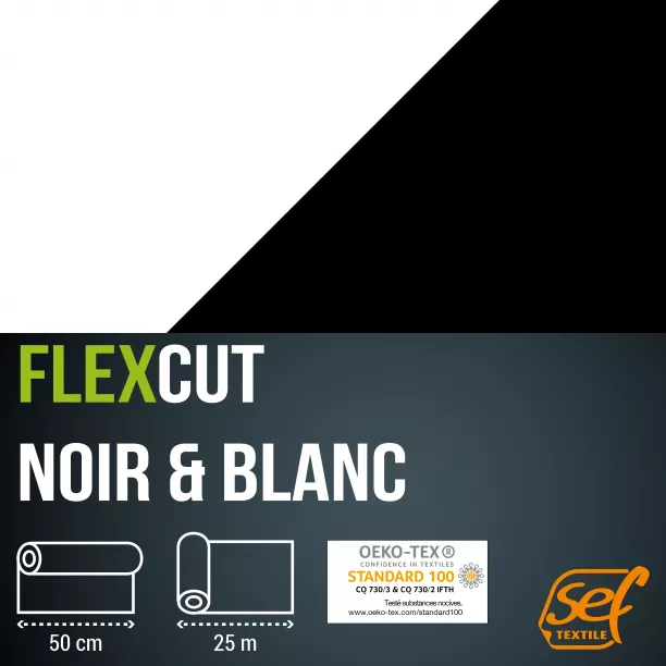 FlexCut Breite 50 (Schwarz/Weiß)