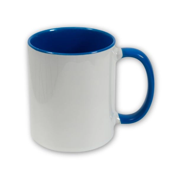 Tasse mit farbigem Henkel und Innenleben - M003