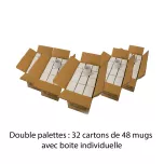 Doppelpalette Sublimierte AAA Tassen mit Einzelverpackung 11oz/325ml