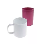 Polymerbecher glänzend weiß (ADC148)