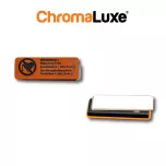 Set mit 10 Chromaluxe-Aluminium-Abzeichen mit magnetischem Befestigungsset