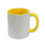 Tasse mit farbigem Henkel und Innenleben - M003