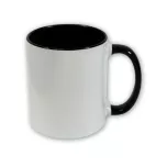 Tasse mit farbigem Henkel und Innenleben - M003