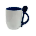 Tasse mit integriertem Löffel - Henkel und farbiges Innenleben - M-SPI